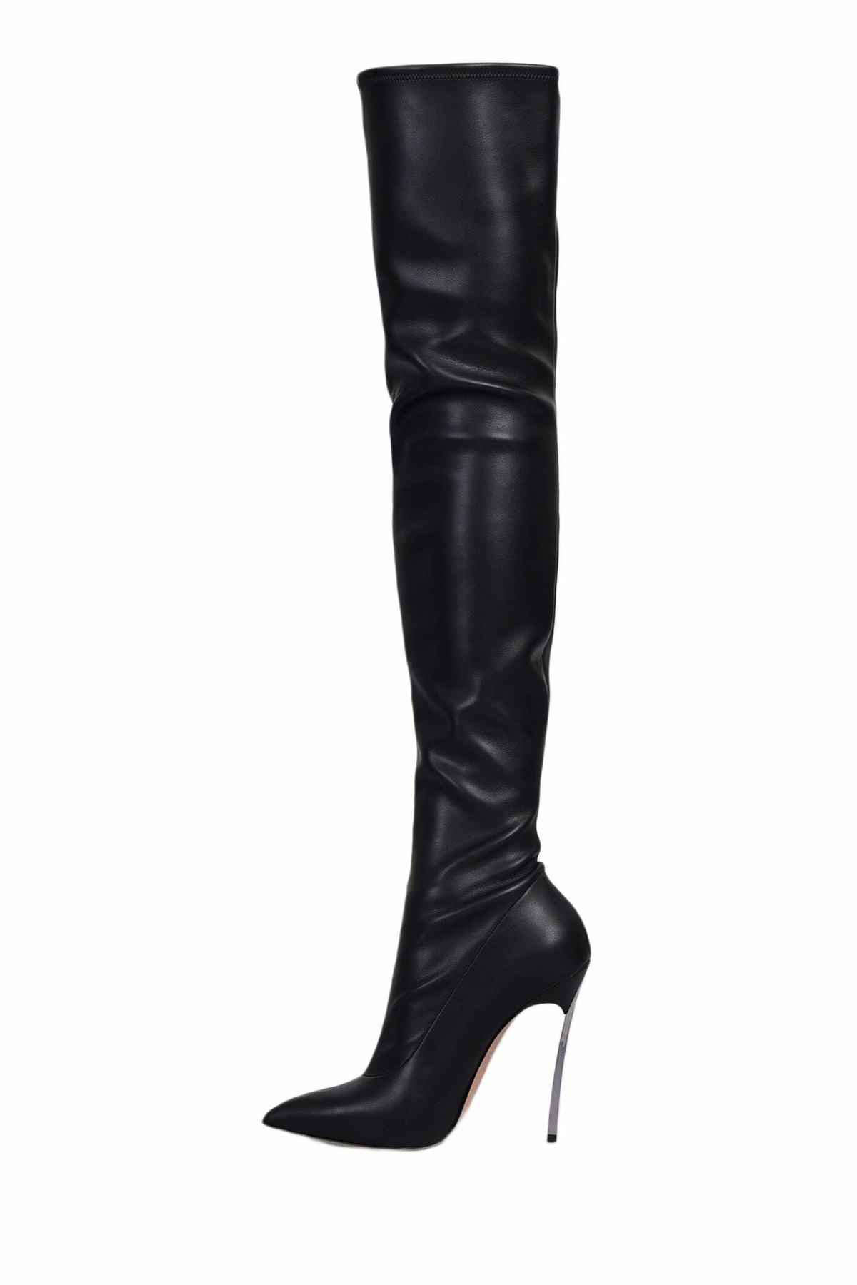 Casadei Blade High Heels Boots In Black Leather