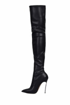Casadei Blade High Heels Boots In Black Leather