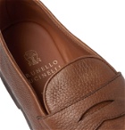 Brunello Cucinelli - Full-Grain Leather Penny Loafers - Brown