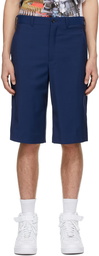 Comme des Garçons Homme Plus Blue Wool Shorts