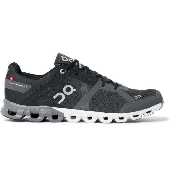 Photo: On - Cloudflow Mesh Running Sneakers - Black