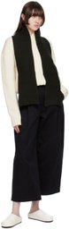 Nothing Written SSENSE Exclusive Green Ribbed Scarf