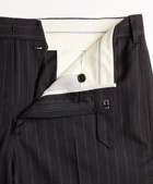 Brooks Brothers Men's Regent-Fit Striped Wool Twill Suit Pants | Charcoal