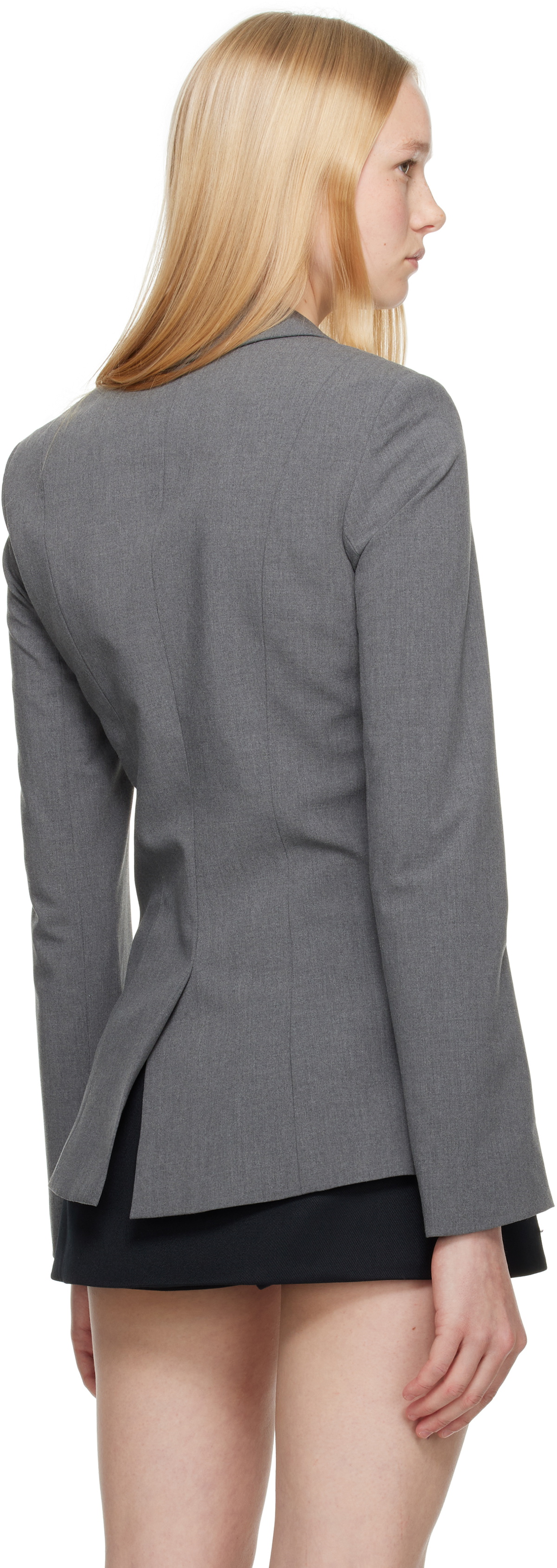 Sandy Liang Gray Exton Blazer