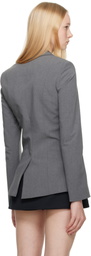 Sandy Liang Gray Exton Blazer