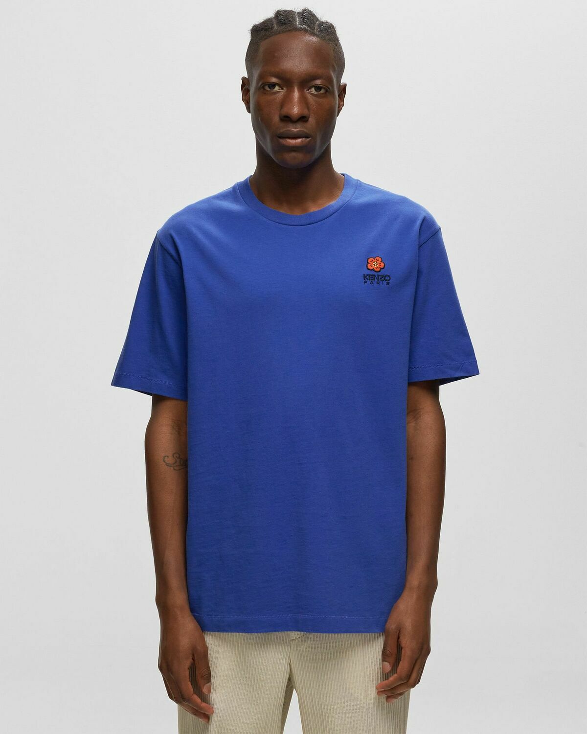 Kenzo Boke Flower Crest Tee Blue Shortsleeves Kenzo