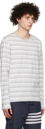 Thom Browne Grey Striped T-Shirt