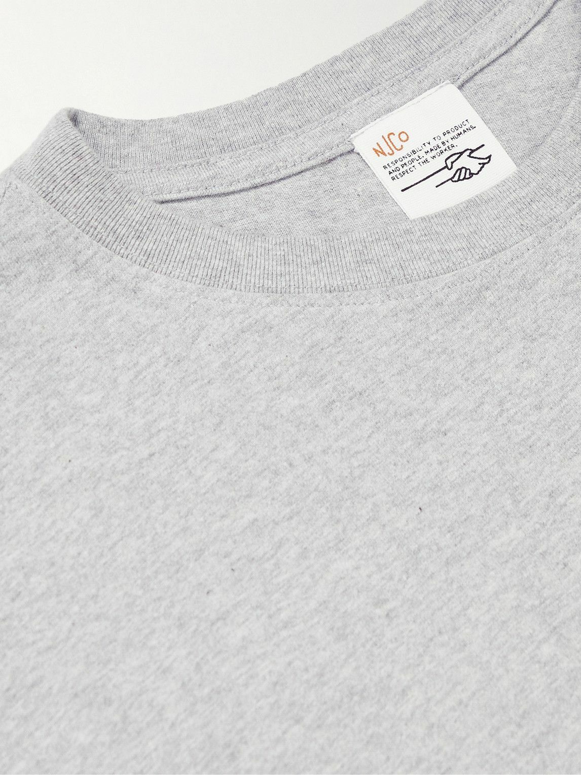 Nudie Jeans - Leffe Logo-Appliquéd Cotton-Jersey T-Shirt - Gray