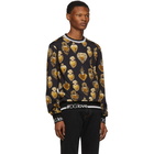 Dolce and Gabbana Black Sacred Heart Sweatshirt