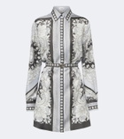 Versace Medusa printed silk twill shirt dress