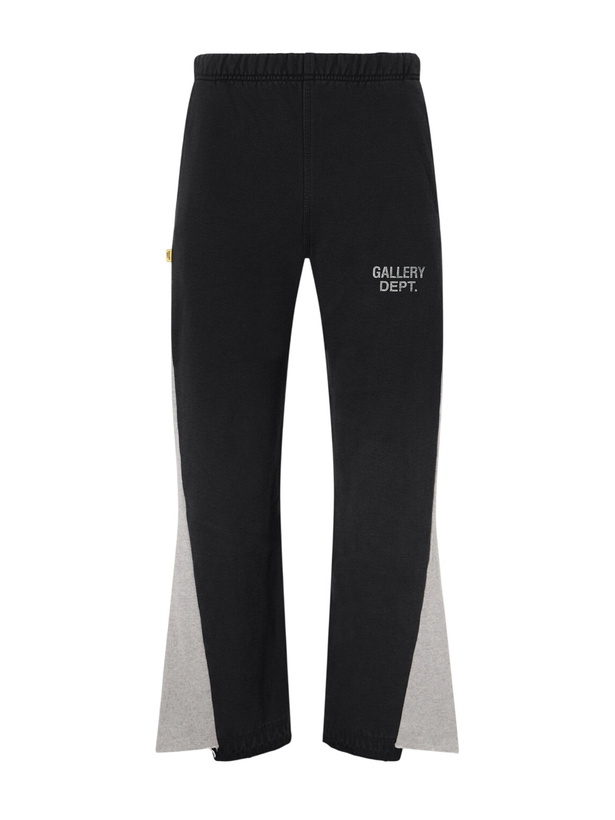 Photo: Gallery Dept. - Flared Logo-Print Cotton-Jersey Sweatpants - Black