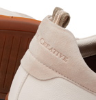 Officine Creative - Kombo Nubuck-Trimmed Leather Sneakers - Neutrals