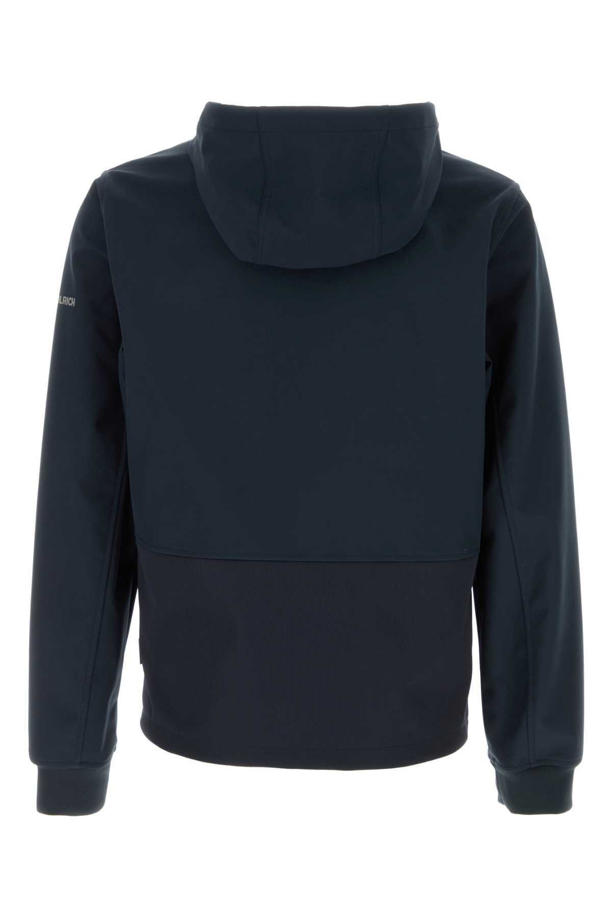 パーカー・フーディ WOOLRICH Navy blue stretch polyester jacket Woolrich Navy Blue Stretch Polyester Jacket Woolrich