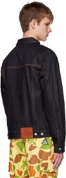 Evisu Indigo Printed Denim Jacket