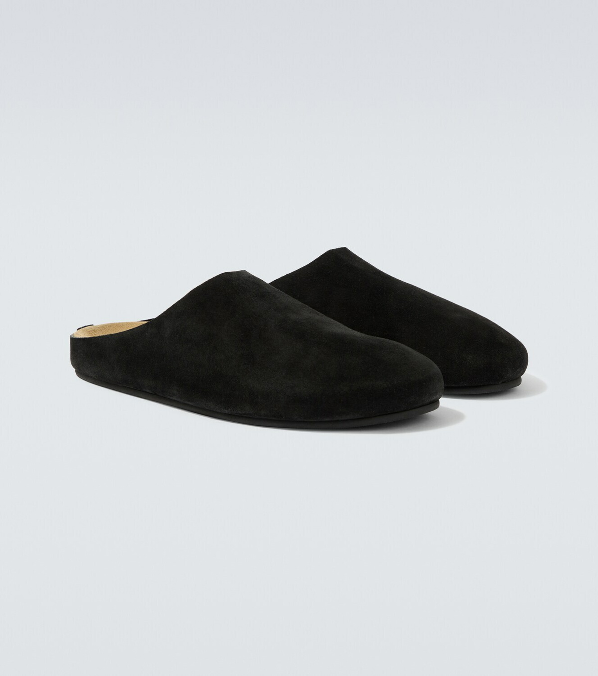 The Row New Lucca suede slip-on shoes
