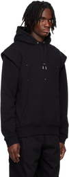 HELIOT EMIL Black Outline Logo Hoodie