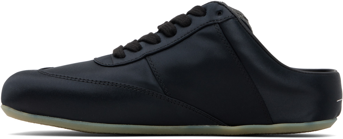 MM6 Maison Margiela Black Satin Factory Sneakers