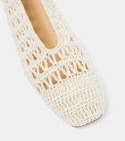 Magda Butrym Floral-appliqué crochet ballet flats