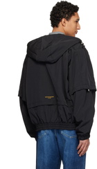 WOOYOUNGMI Black Layered Windbreaker Jacket