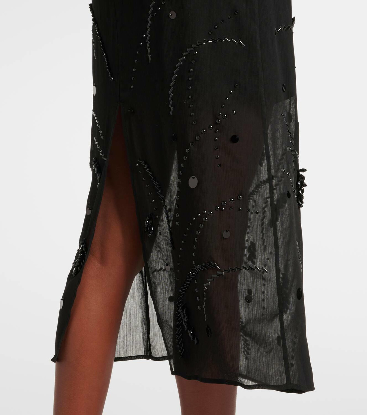 Xu Zhi Embellished layered midi dress