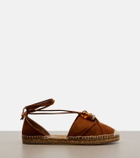 Jimmy Choo Lemi embellished suede espadrilles