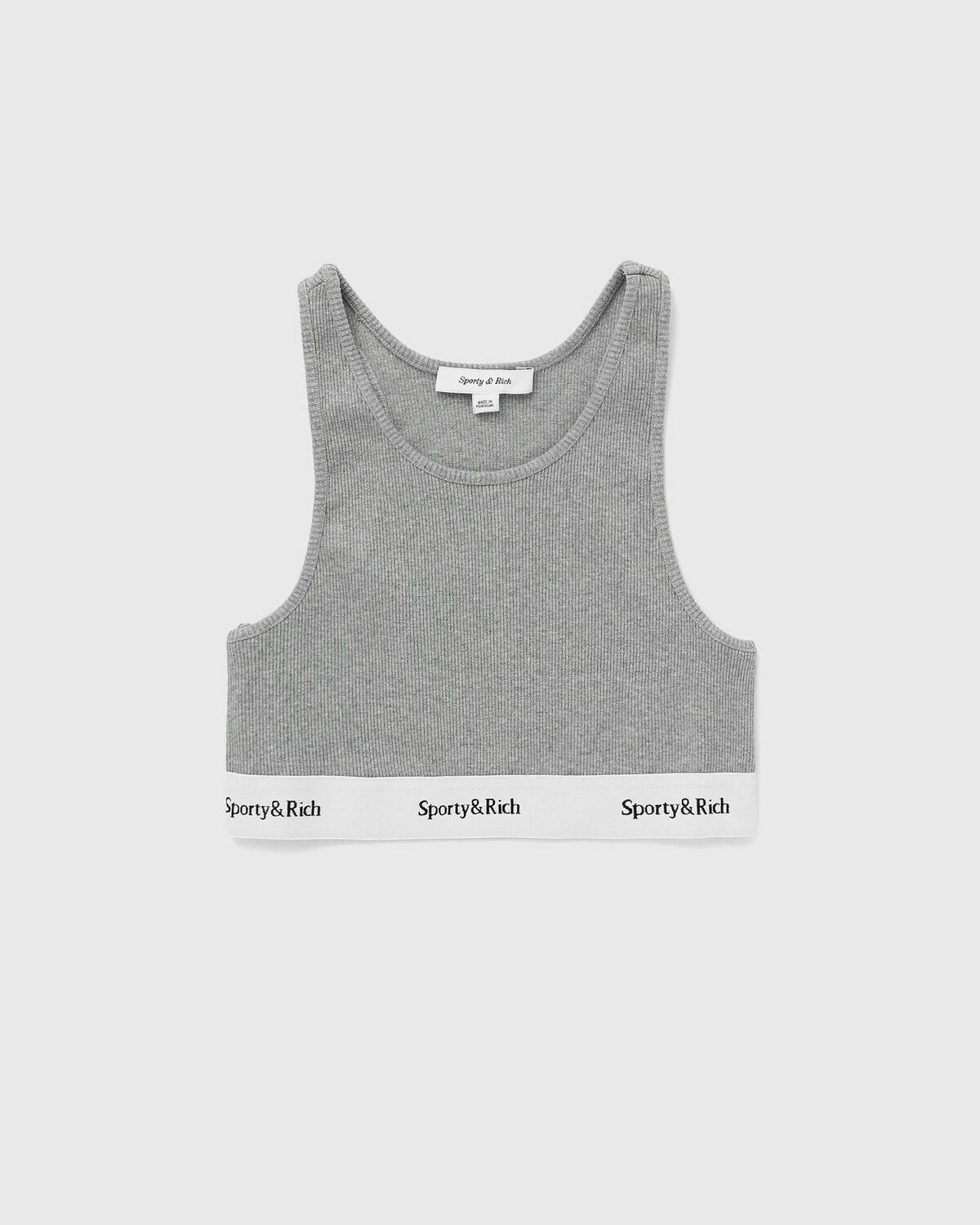 Serif Logo Sports Cropped Tank - Navy/White – Sporty & Rich