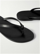 SAINT LAURENT - Leather Sandals - Black