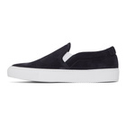 Common Projects Black Suede Slip-On Sneakers