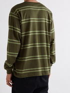 WTAPS - Striped Cotton-Jersey T-shirt - Green