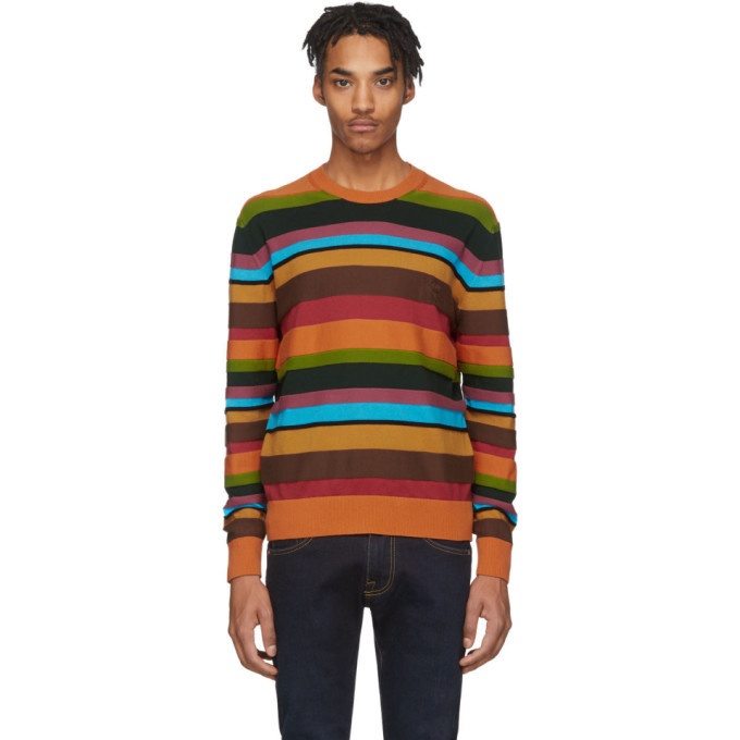 Photo: Etro Multicolor Stripe Crewneck Sweater