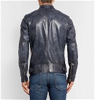 Belstaff - Maxford 3.0 Burnished-Leather Jacket - Men - Blue