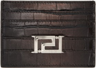 Versace Brown Embossing Degrade Croco Card Holder