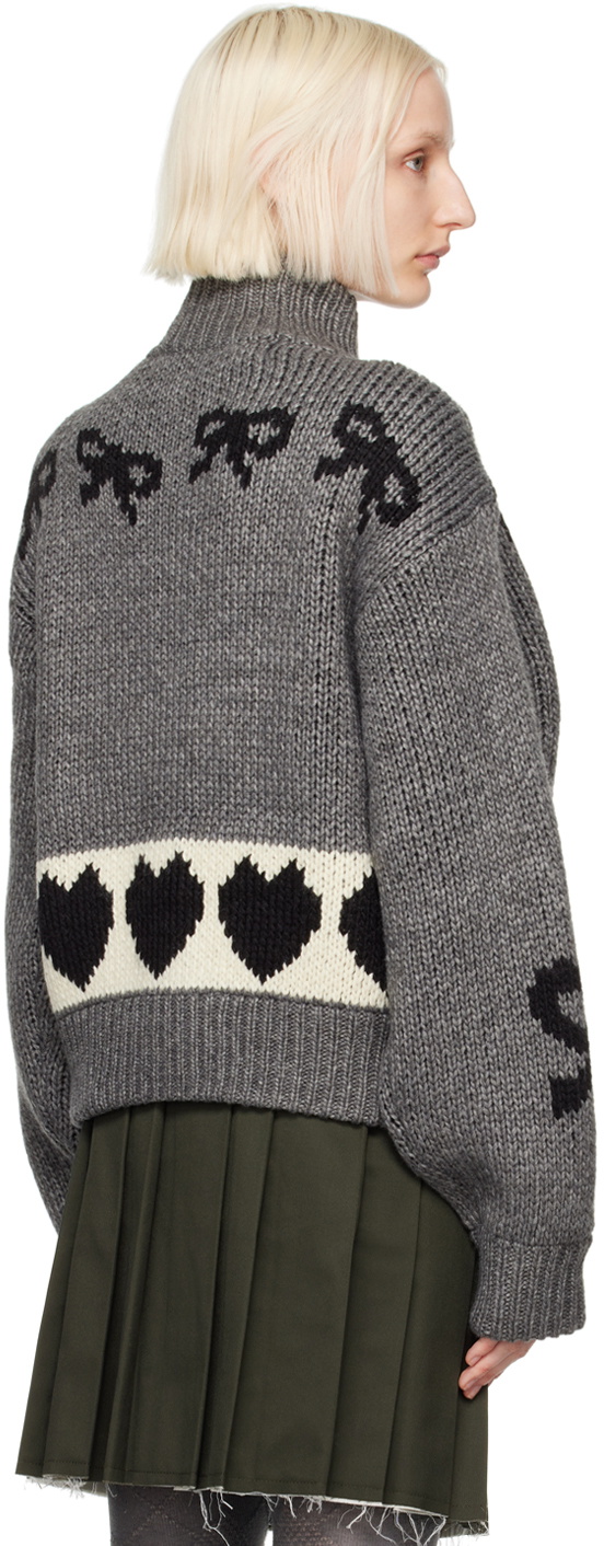 OPEN YY Gray Pet Club Cardigan OPEN YY