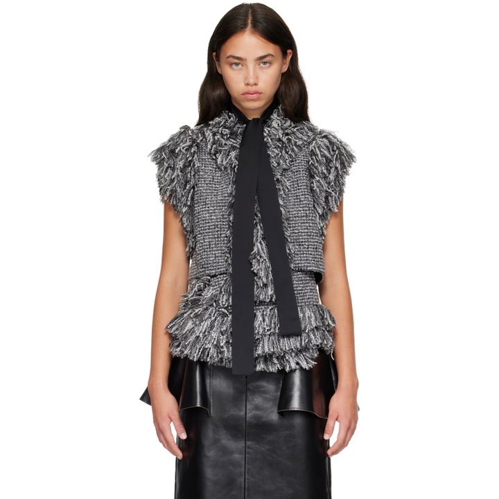 Photo: sacai Gray Tweed Vest