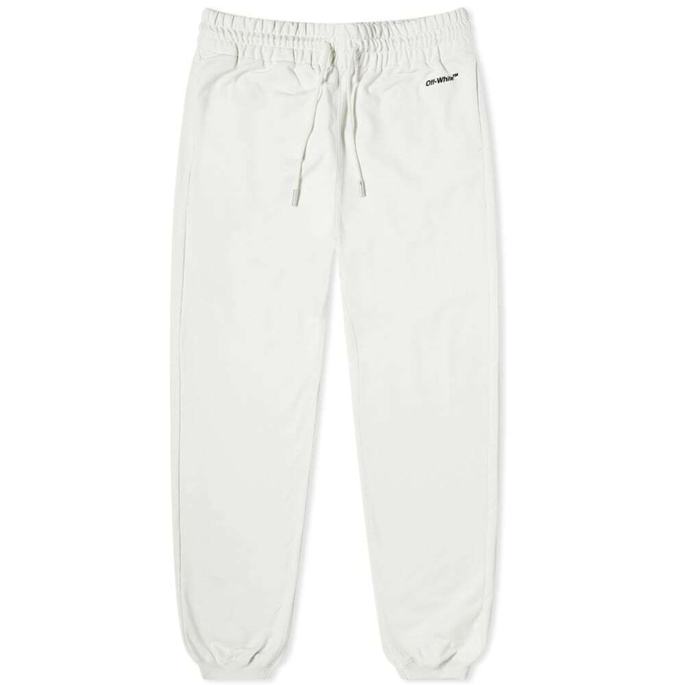 Off-White Women's Helvetica Logo Relaxed Sweat Pant in Beige Off-White