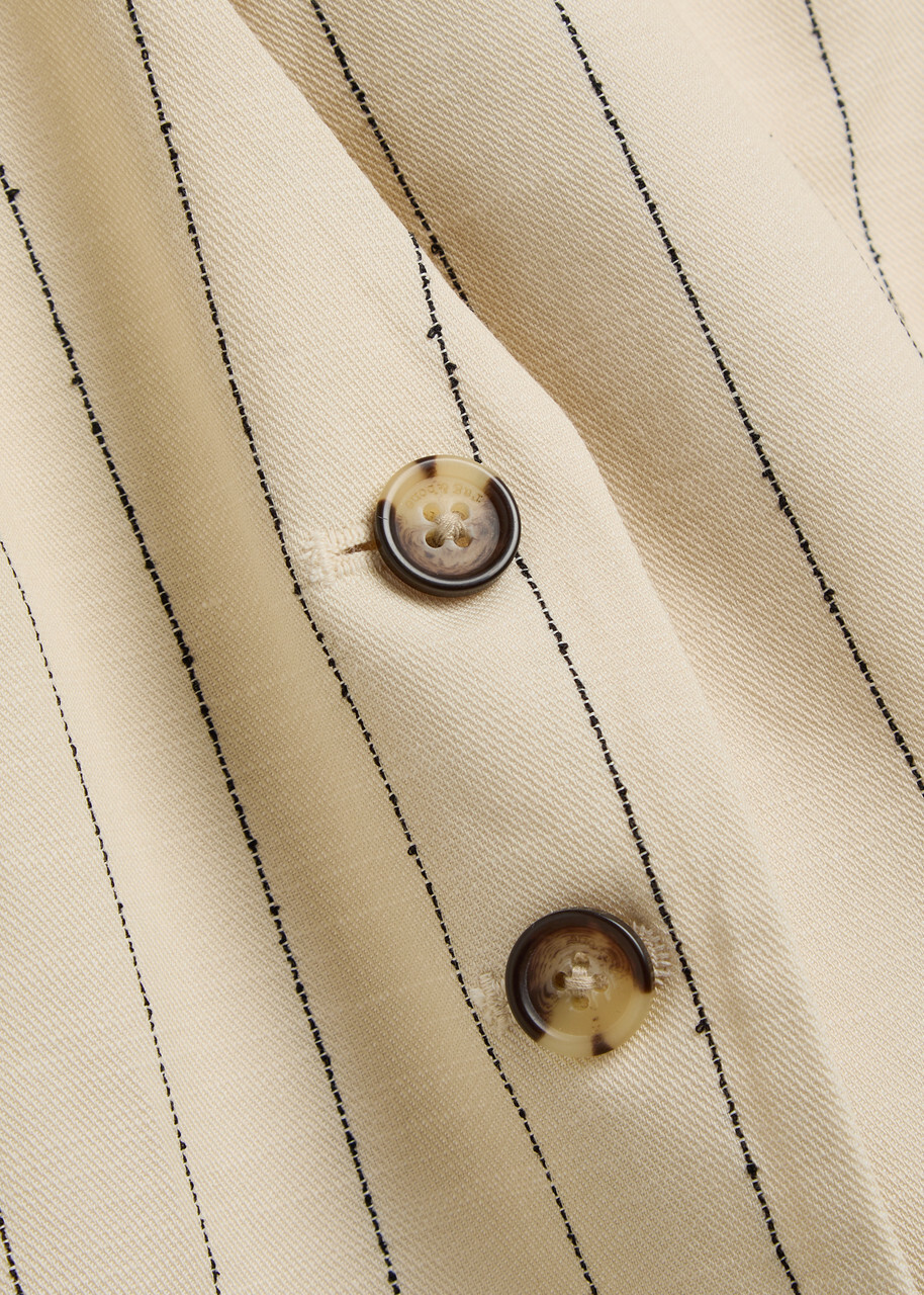 Rag & Bone Paulette Pinstriped Woven Vest White