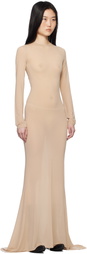 VETEMENTS Beige Stocking Styling Maxi Dress