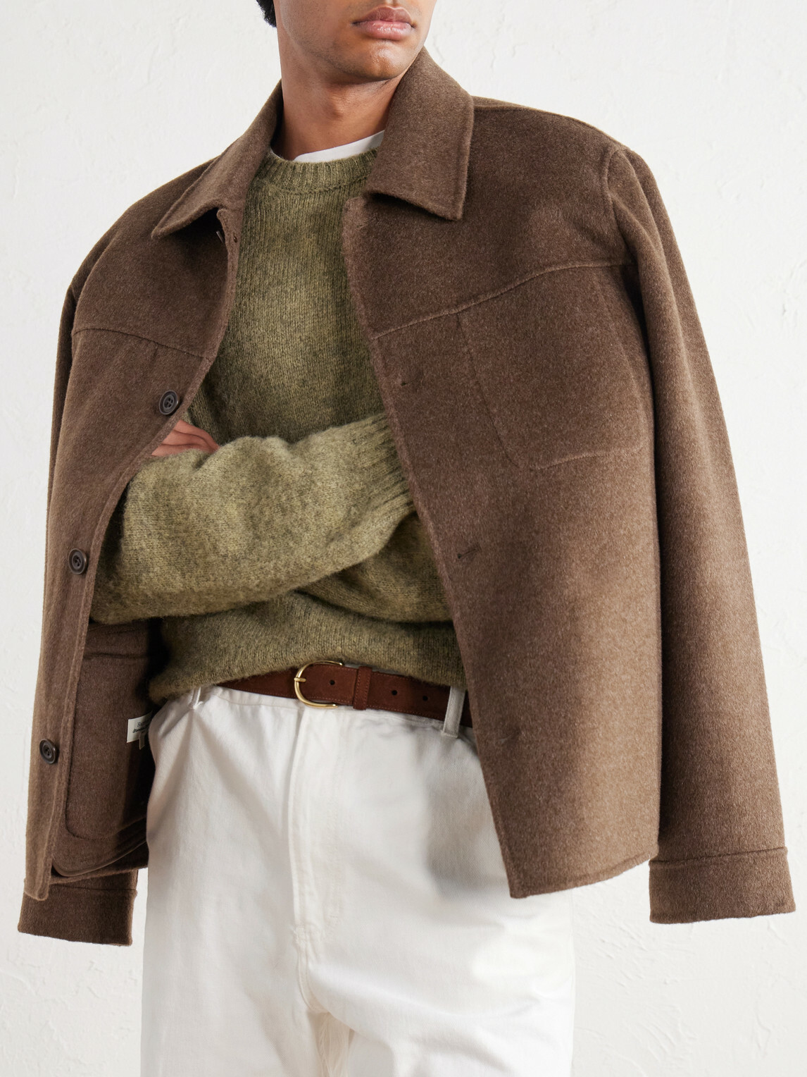 De Bonne Facture - Brushed Merino Wool Sweater - Green