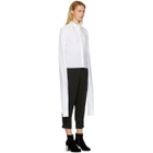 MM6 Maison Martin Margiela White Parachute Poplin Extra Long Sleeve Shirt