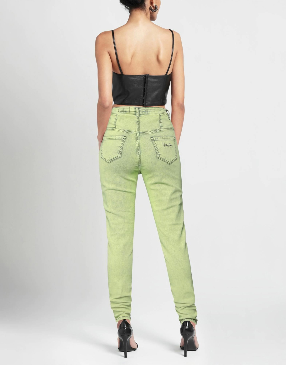 Philipp Plein Womens Jeans Lime in Green