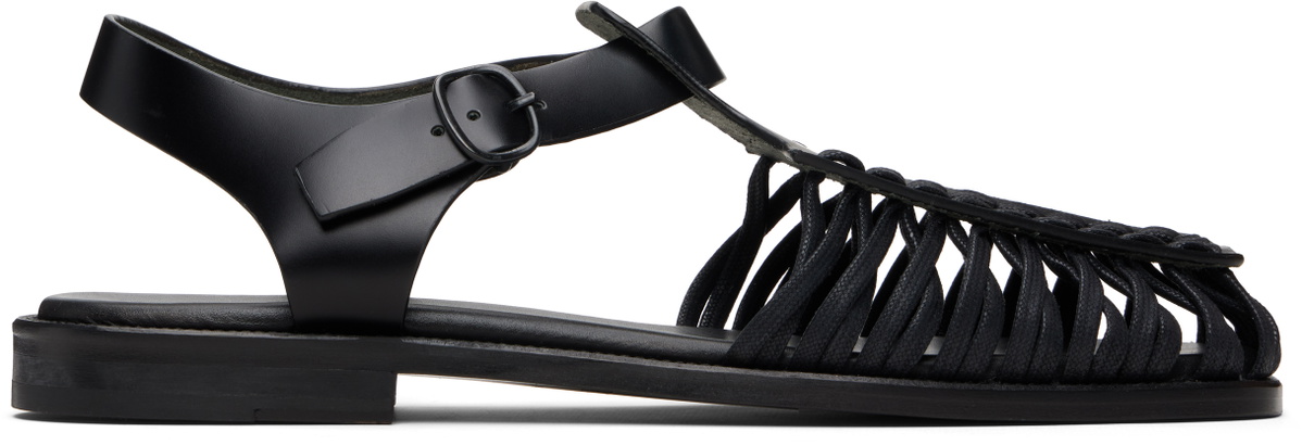 HEREU Black Alaro Sandals