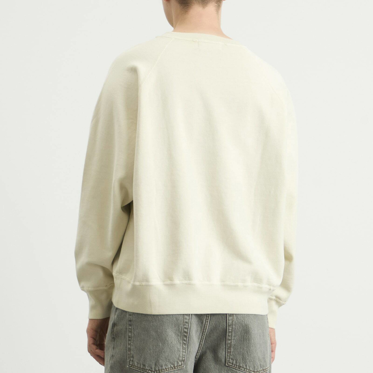 A Bathing Ape Men's Destroy Washed Statue Of Liberty Sweatshirt in Ivory