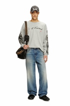 Diesel Long-sleeve T-shirt with graphic print - T-Shirts - Unisex - Grey