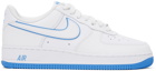 Nike White & Blue Air Force 1 '07 Sneakers