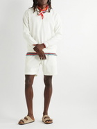 Orlebar Brown - Afador Straight-Leg Striped Cotton-Terry Drawstring Shorts - White