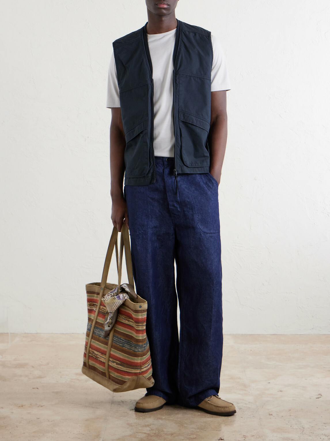 OrSlow - Utility Cotton Vest - Blue