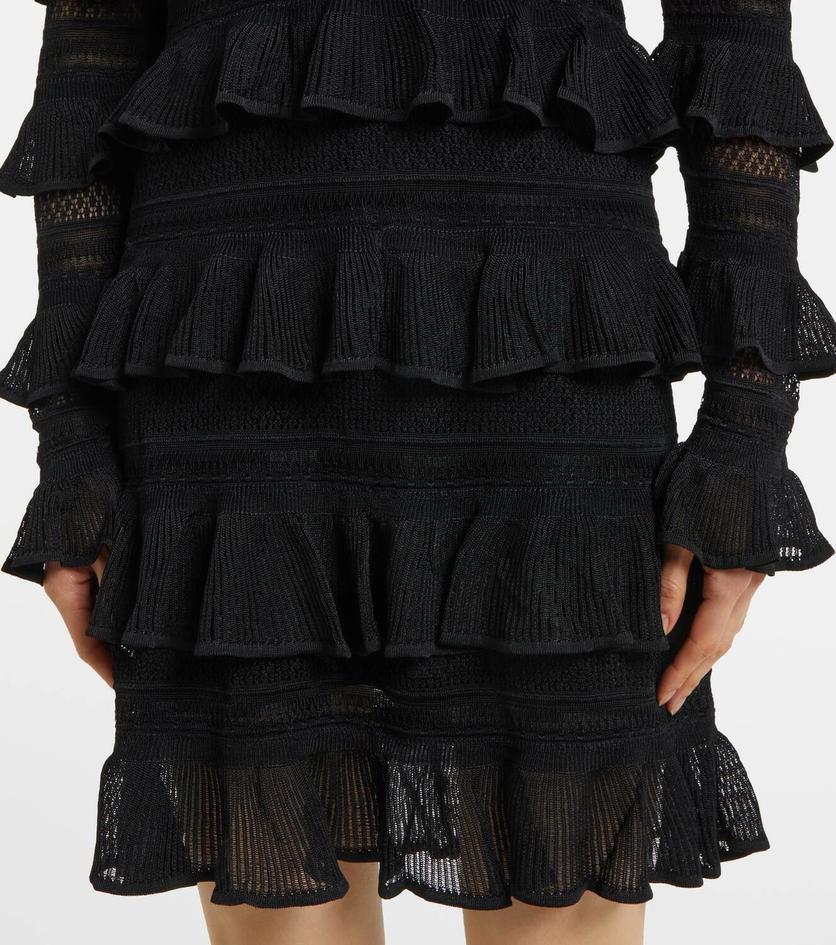 【Zimmermann】Crush High Neck Frilled knitted minidress Zimmermann Crush High Neck Frilled Mini Dress | Shopbop