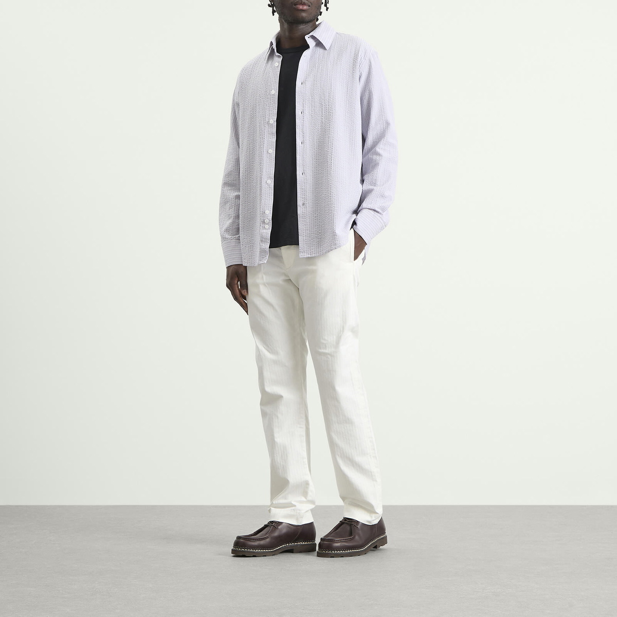 RRL Men's Officer's Herringbone Chinos in Antique White
