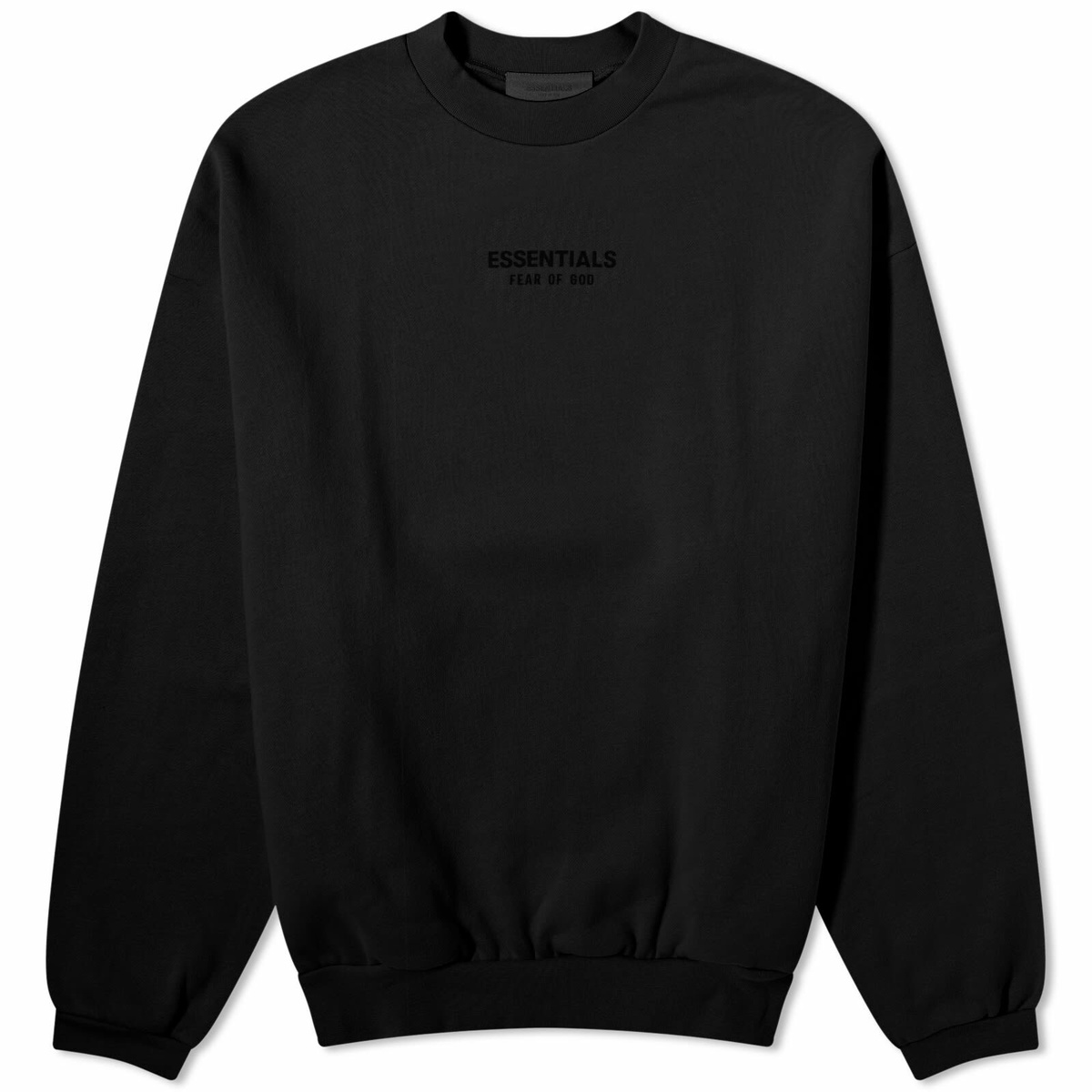 Fear of God ESSENTIALS Men's Essentials Crewneck in Jet Black Fear Of ...