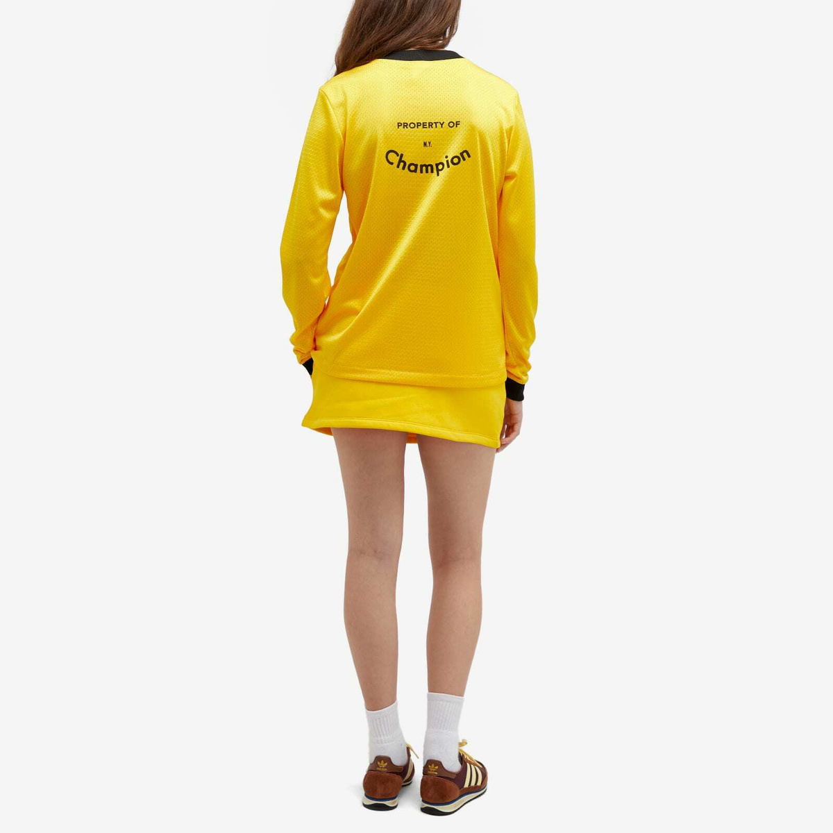 Champion Women's x Guizio Long Sleeve T-Shirt in Yellowblack